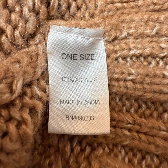 Kendall & Kylie Tan Cardigan Sweater One Size Balloon Sleeves Women - Picture 10 of 11